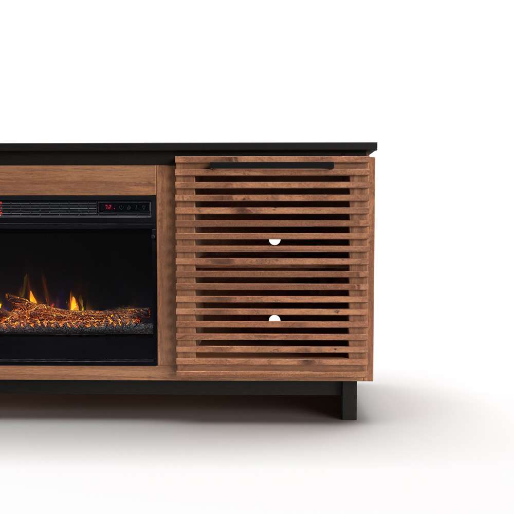 Legends Furniture - Bridgevine Home 86 in. Bourbon Brown Finish Solid Wood TV stand (TVs up to 100 in.) - GC5410.BNB veiw 3