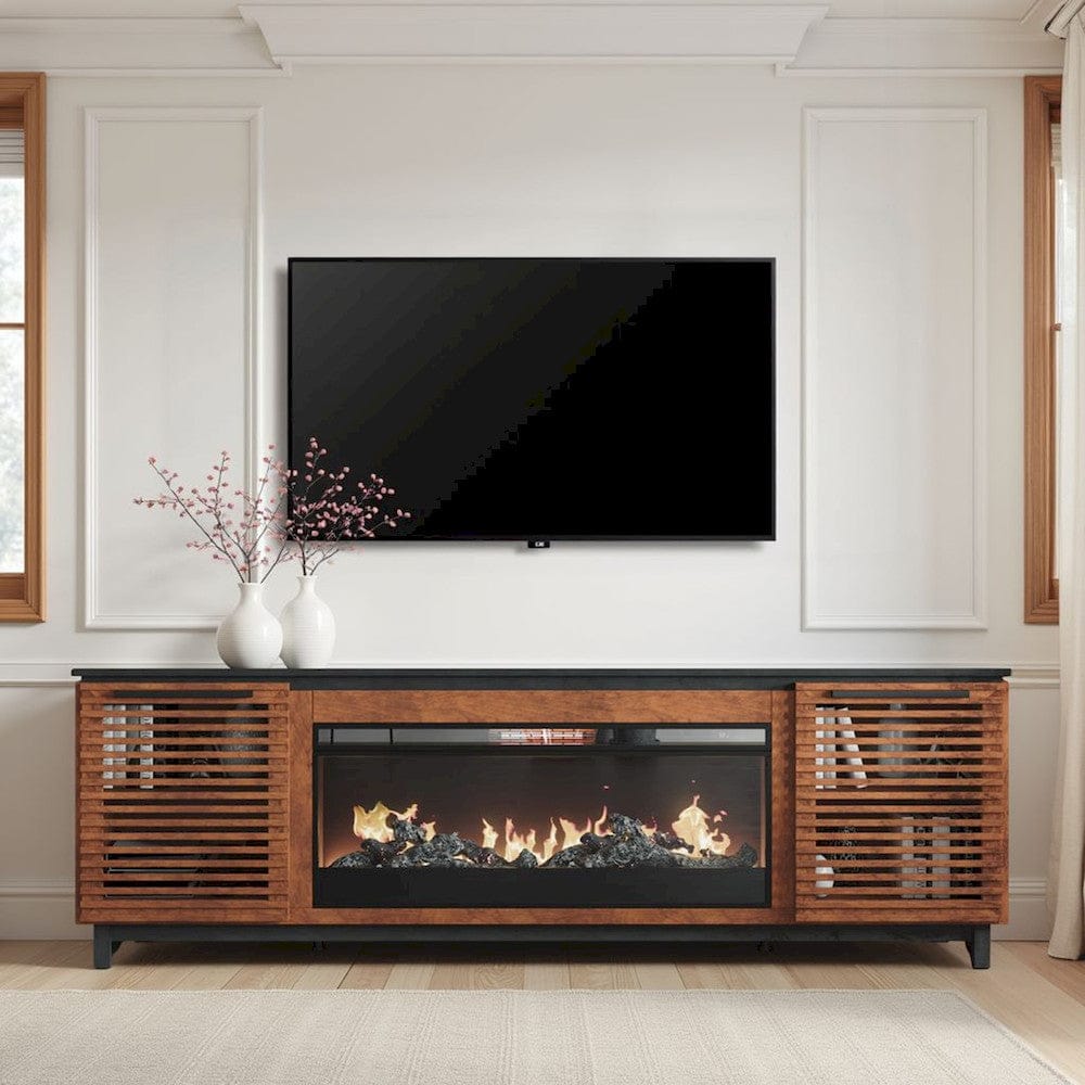 Bridgevine Home - 86 in. Bourbon Brown Finish Solid Wood TV stand (TVs up to 100 in.) - GC5410.BNB view 7