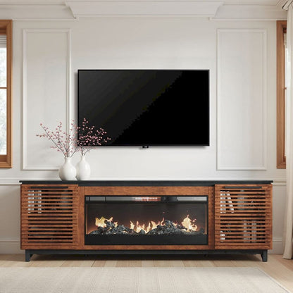 Bridgevine Home - 86 in. Bourbon Brown Finish Solid Wood TV stand (TVs up to 100 in.) - GC5410.BNB view 7