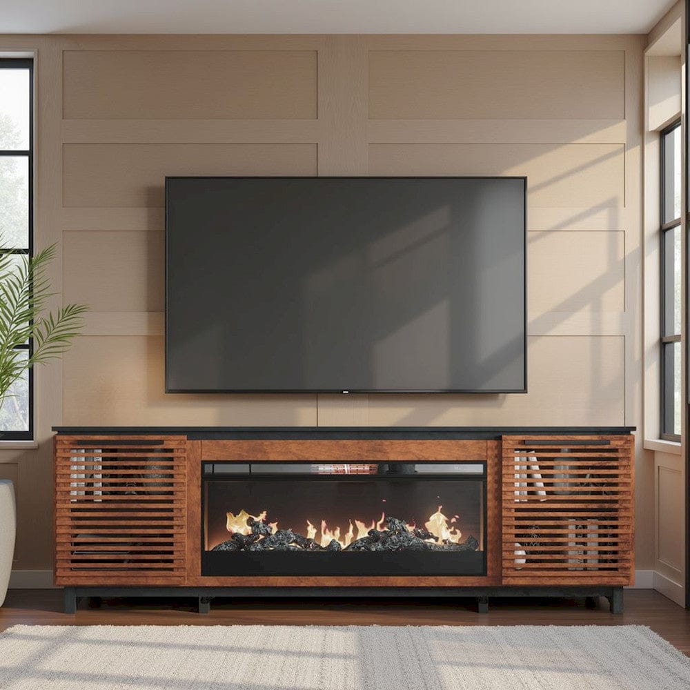Bridgevine Home - 86 in. Bourbon Brown Finish Solid Wood TV stand (TVs up to 100 in.) - GC5410.BNB view 8