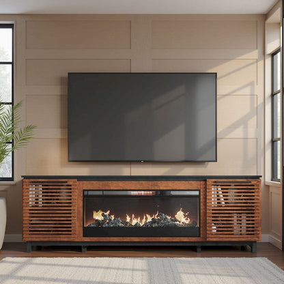 Bridgevine Home - 86 in. Bourbon Brown Finish Solid Wood TV stand (TVs up to 100 in.) - GC5410.BNB view 8