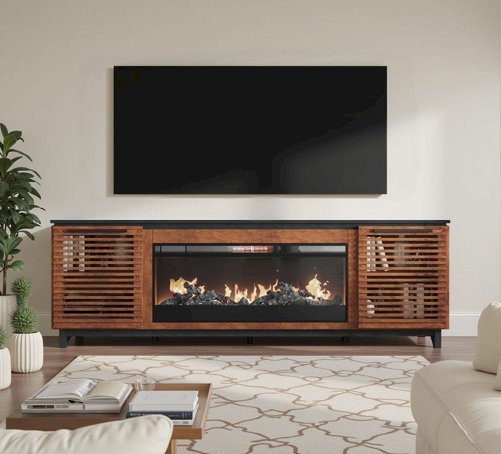 Bridgevine Home - 86 in. Bourbon Brown Finish Solid Wood TV stand (TVs up to 100 in.) - GC5410.BNB view 9