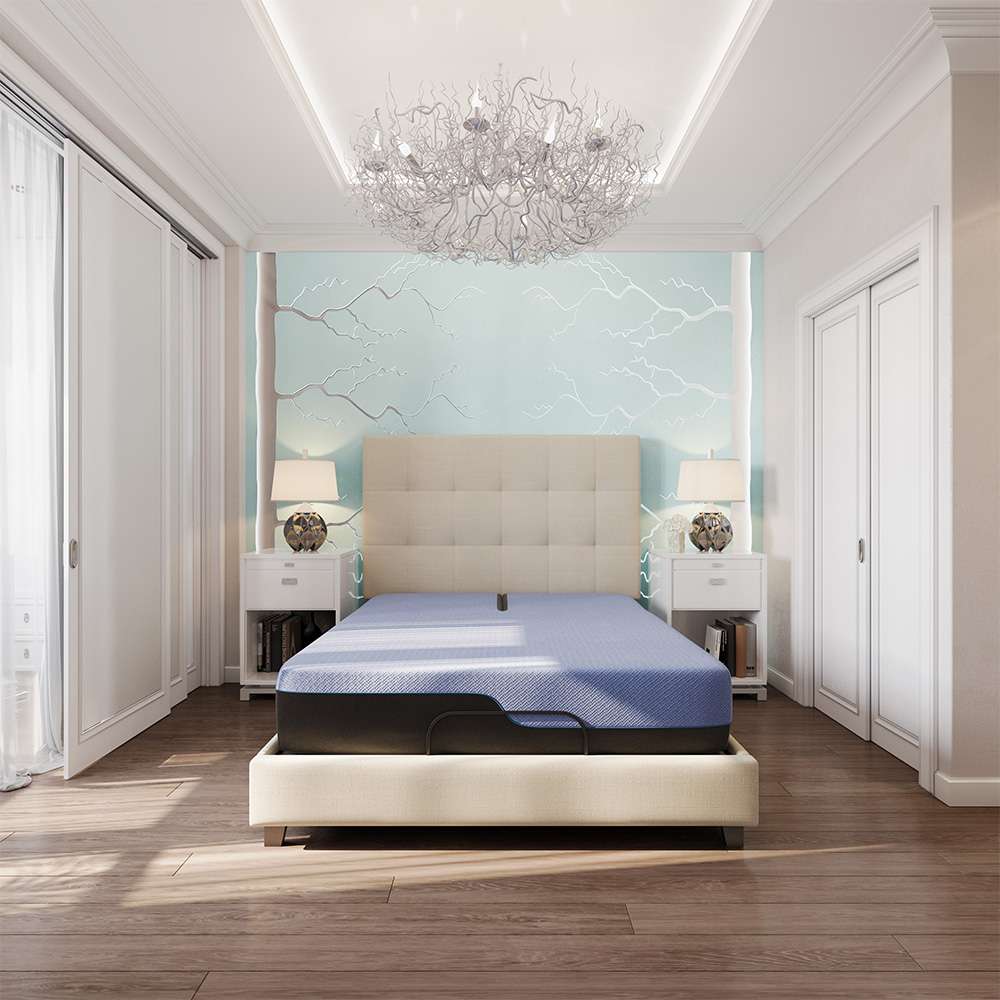 Legends Furniture - Bridgevine Home 12 inch Flex Head Adjustable King Size Hybrid 5-Layer Memory Foam Mattress and Bed Frame Bundle - ZREM-ADJ-AHRMRF-FK veiw 3