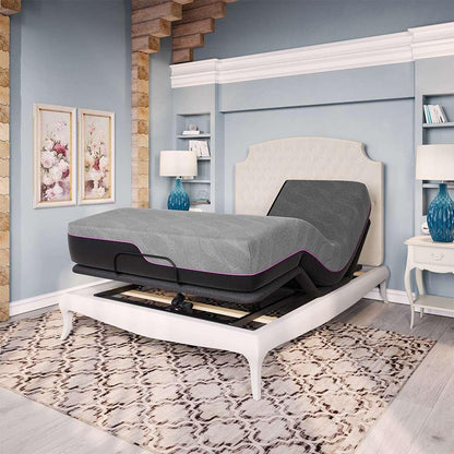 Legends Furniture - Bridgevine Home 11 inch Flex Head Adjustable Queen Size 3-Layer Memory Foam Mattress and Bed Frame Bundle - ZREM-ADJ-AFRMRN-FQ veiw 2