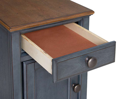 Legends Furniture - Bridgevine Home Americana 14 inch Chairside Table, No Assembly Required, Corduroy Blue Finish - ZAMR-4400 veiw 4