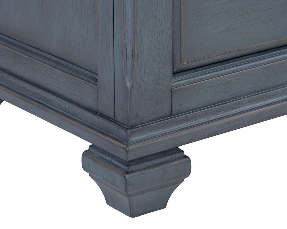 Legends Furniture - Bridgevine Home Americana 14 inch Chairside Table, No Assembly Required, Corduroy Blue Finish - ZAMR-4400 veiw 5