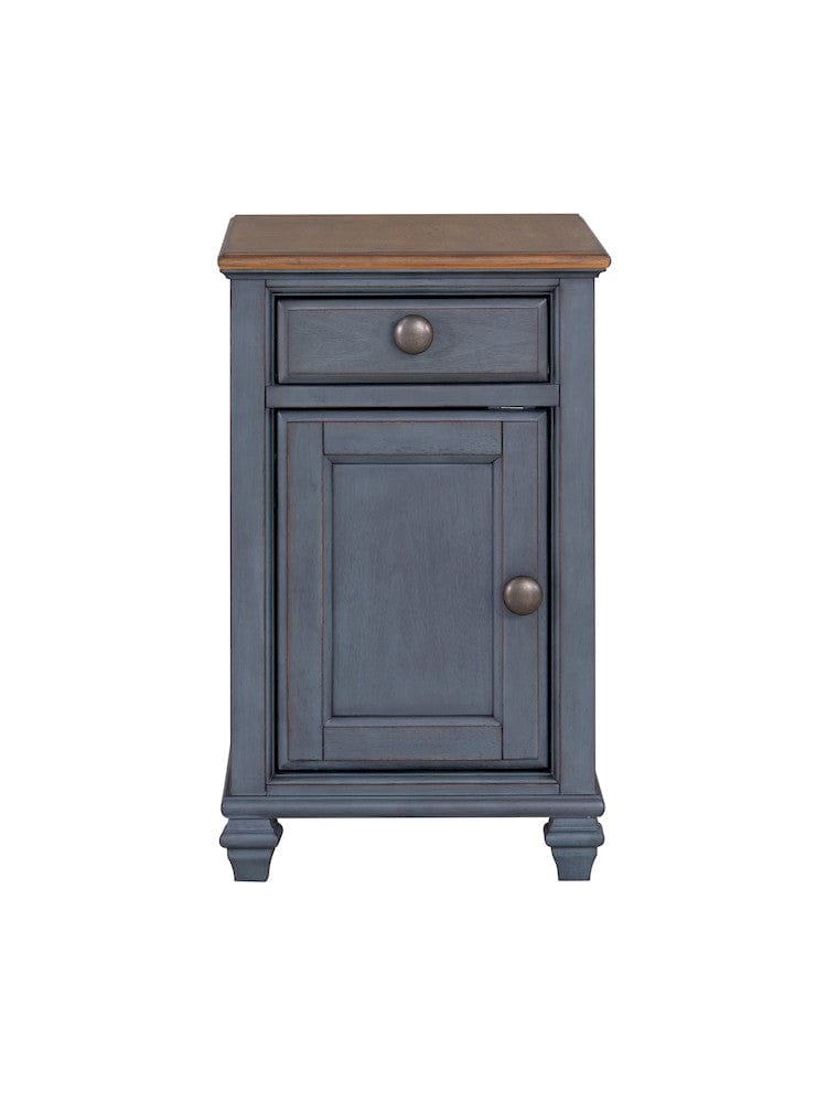 Bridgevine Home - Americana 14 inch Chairside Table, No Assembly Required, Corduroy Blue Finish - ZAMR-4400 view 6