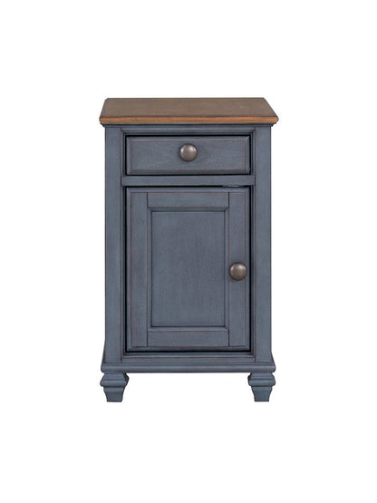 Bridgevine Home - Americana 14 inch Chairside Table, No Assembly Required, Corduroy Blue Finish - ZAMR-4400 view 6