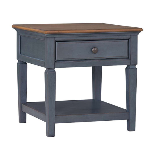 Legends Furniture - Bridgevine Home Americana 24 inch End Table, No Assembly Required, Corduroy Blue Finish - ZAMR-4100 veiw 1