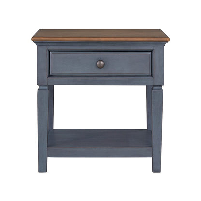 Bridgevine Home - Americana 24 inch End Table, No Assembly Required, Corduroy Blue Finish - ZAMR-4100 view 7