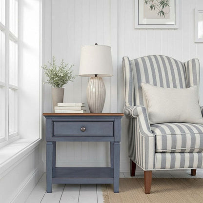Bridgevine Home - Americana 24 inch End Table, No Assembly Required, Corduroy Blue Finish - ZAMR-4100 view 8