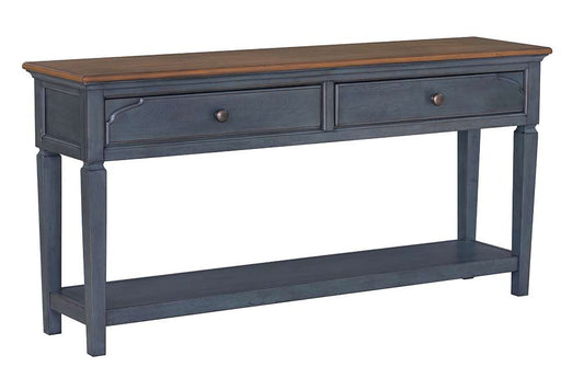 Legends Furniture - Bridgevine Home Americana 60 inch Sofa Table, No Assembly Required, Corduroy Blue Finish - ZAMR-4300 veiw 1