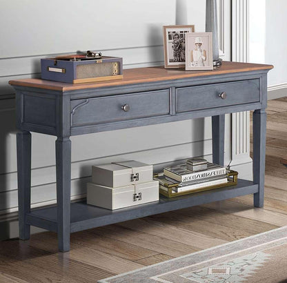 Legends Furniture - Bridgevine Home Americana 60 inch Sofa Table, No Assembly Required, Corduroy Blue Finish - ZAMR-4300 veiw 3