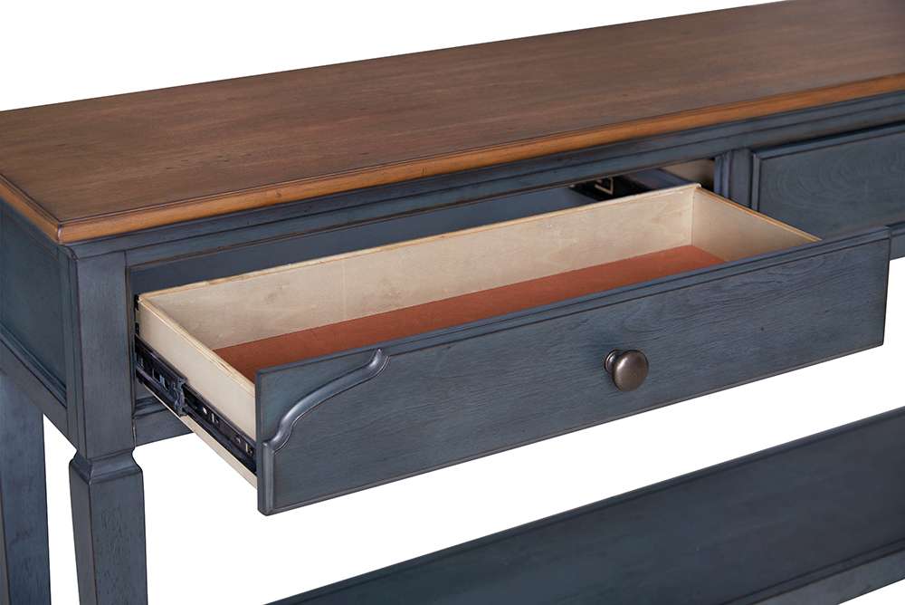 Legends Furniture - Bridgevine Home Americana 60 inch Sofa Table, No Assembly Required, Corduroy Blue Finish - ZAMR-4300 veiw 5