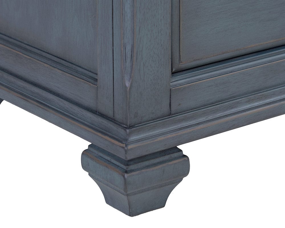 Bridgevine Home - Americana 66 in Fireplace TV Stand for TVs up to 80 inches, Corduroy Blue Finish - ZAMR-1966 view 9