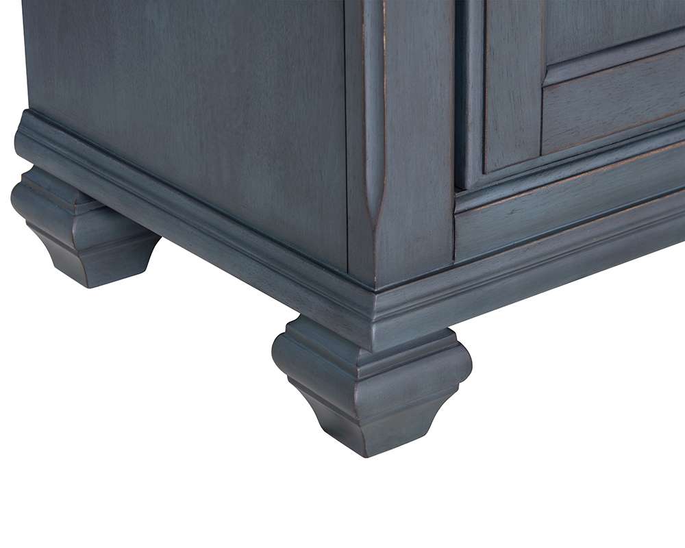 Legends Furniture - Bridgevine Home Americana 79 inch Universal Pier Bookcase, No Assembly Required, Corduroy Blue Finish - ZAMR-3000 veiw 3