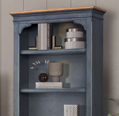 Legends Furniture - Bridgevine Home Americana 79 inch Universal Pier Bookcase, No Assembly Required, Corduroy Blue Finish - ZAMR-3000 veiw 4