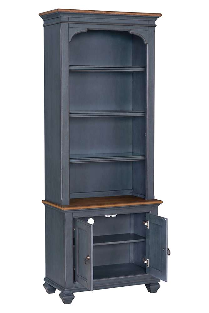 Legends Furniture - Bridgevine Home Americana 79 inch Universal Pier Bookcase, No Assembly Required, Corduroy Blue Finish - ZAMR-3000 veiw 5