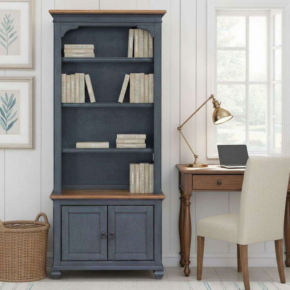 Bridgevine Home - Americana 79 inch Universal Pier Bookcase, No Assembly Required, Corduroy Blue Finish - ZAMR-3000 view 6