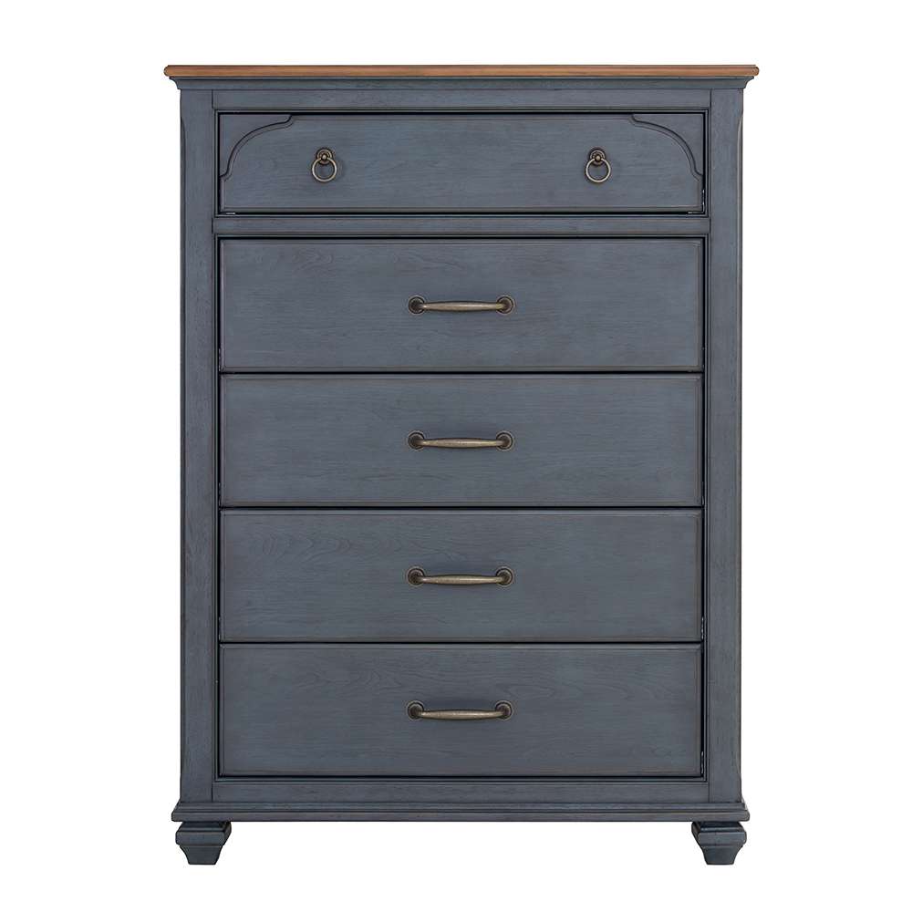 Legends Furniture - Bridgevine Home Americana Chest, No Assembly Required, Corduroy Blue Finish - ZAMR-7016 view 1