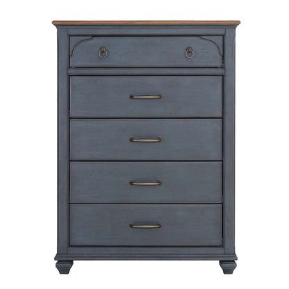 Legends Furniture - Bridgevine Home Americana Chest, No Assembly Required, Corduroy Blue Finish - ZAMR-7016 view 1