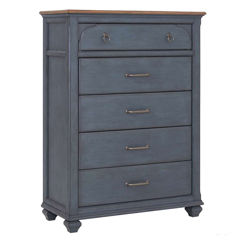 Legends Furniture - Bridgevine Home Americana Chest, No Assembly Required, Corduroy Blue Finish - ZAMR-7016 view 2