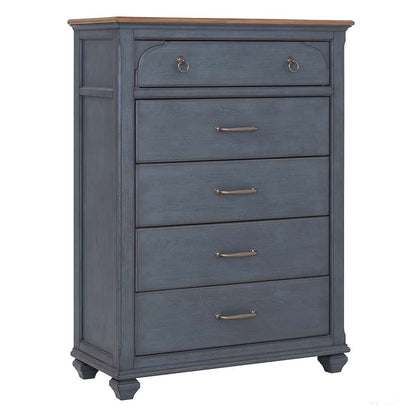 Legends Furniture - Bridgevine Home Americana Chest, No Assembly Required, Corduroy Blue Finish - ZAMR-7016 view 2