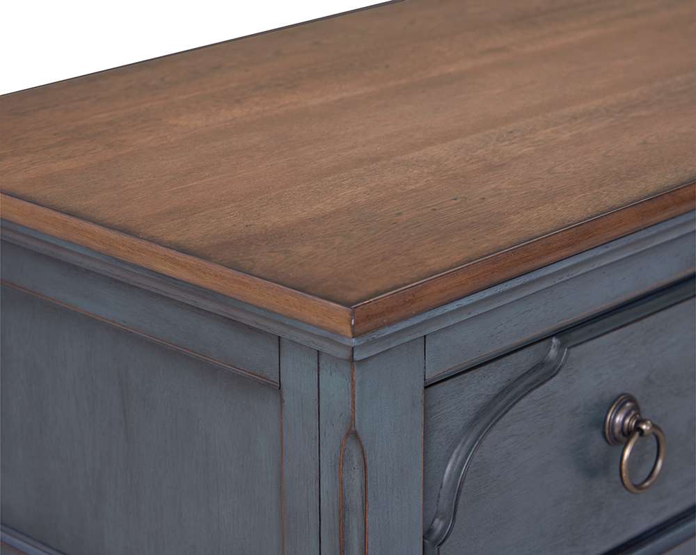 Legends Furniture - Bridgevine Home Americana Chest, No Assembly Required, Corduroy Blue Finish - ZAMR-7016 view 5