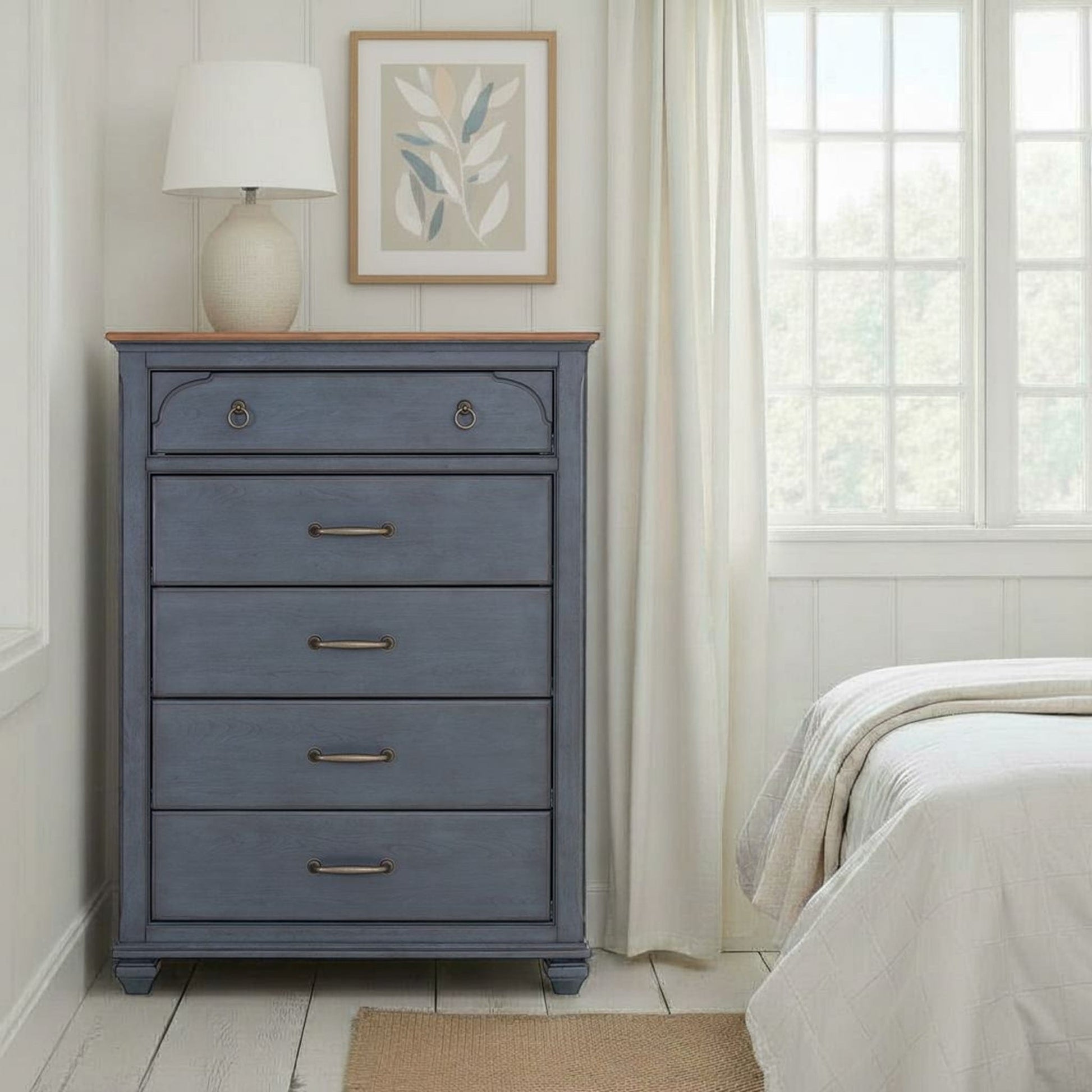 Legends Furniture - Bridgevine Home Americana Chest, No Assembly Required, Corduroy Blue Finish - ZAMR-7016 view 7