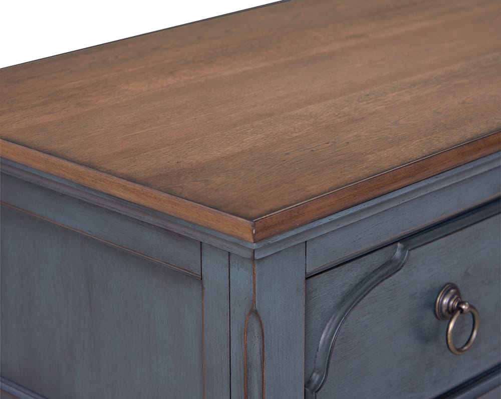Legends Furniture - Bridgevine Home Americana Dresser, Corduroy Blue Finish - ZAMR-7013 view 4