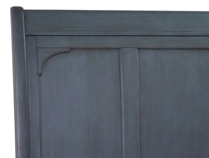 Legends Furniture - Bridgevine Home Americana King Size Sleigh Bed, Corduroy Blue Finish - ZAMR-7000KG view 3