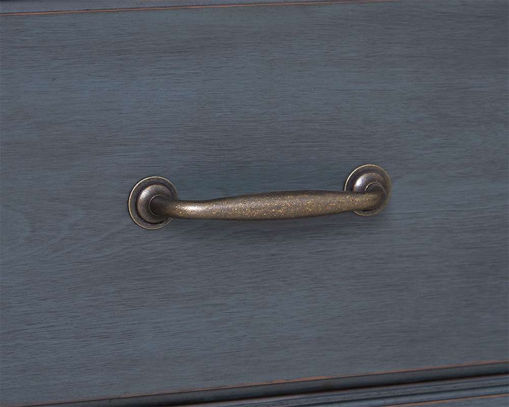 Legends Furniture - Bridgevine Home Americana King Size Sleigh Bed, Corduroy Blue Finish - ZAMR-7000KG view 5