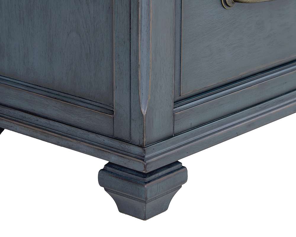 Legends Furniture - Bridgevine Home Americana Nightstand, No Assembly Required, Corduroy Blue Finish - ZAMR-7015 veiw 6