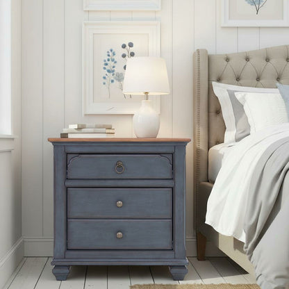 Legends Furniture - Bridgevine Home Americana Nightstand, No Assembly Required, Corduroy Blue Finish - ZAMR-7015 view 7