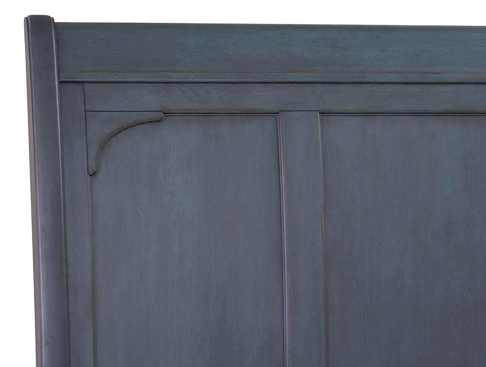 Legends Furniture - Bridgevine Home Americana Queen Size Sleigh Bed, Corduroy Blue Finish - ZAMR-7000QG view 3