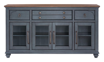 Legends Furniture - Bridgevine Home Americana Server, Corduroy Blue Finish - ZAMR-8200 view 2