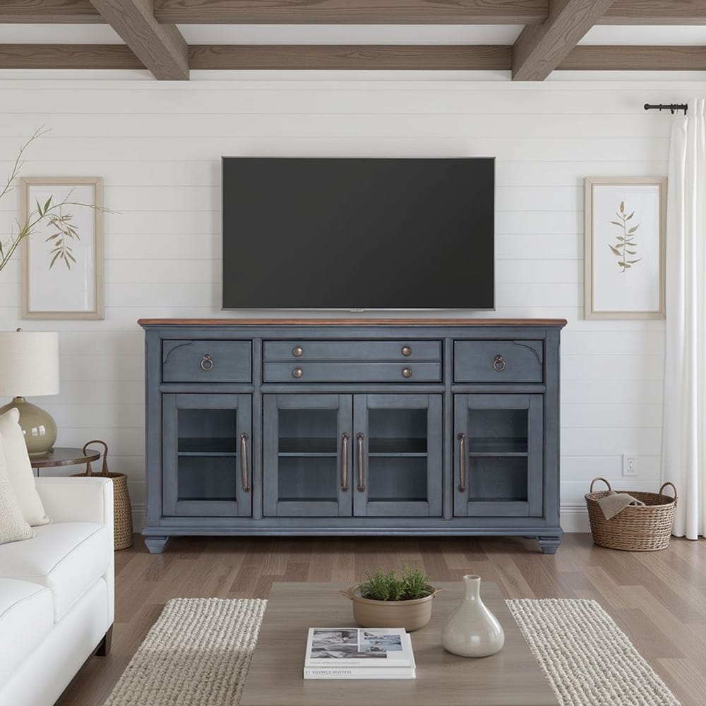 Legends Furniture - Bridgevine Home Americana Server, Corduroy Blue Finish - ZAMR-8200 view 7