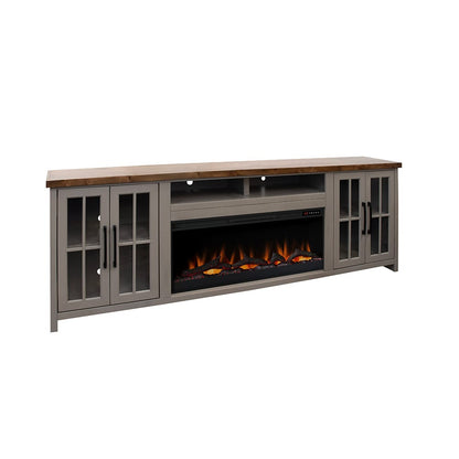 Legends Furniture - Bridgevine Home Avalon 97 inch Fireplace TV Stand Console for TVs up to 100 inc, Sandstone and Whiskey Finish - AN5410E.SSW view 1