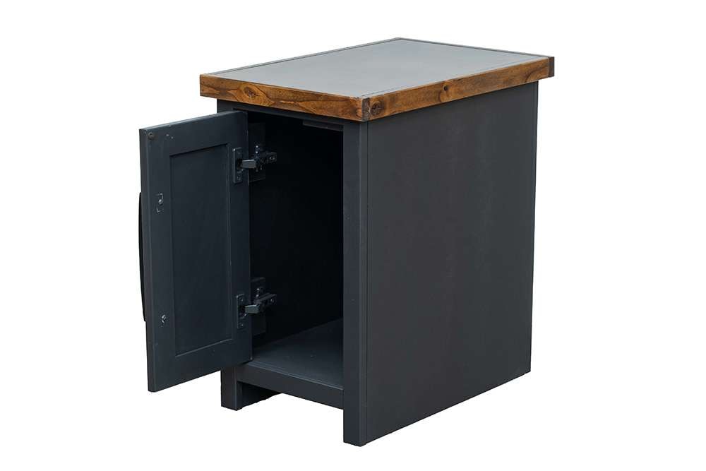Legends Furniture - Bridgevine Home Essex 14 inch Chairside Table, No Assembly Required, Black and Whiskey Finish - ES4520.SWK veiw 2