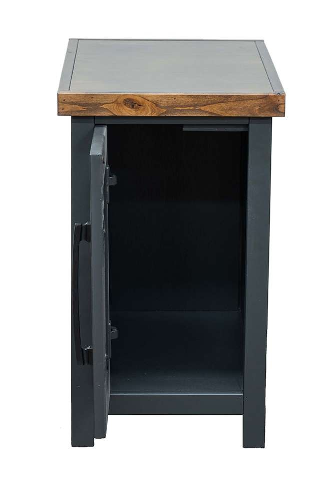 Legends Furniture - Bridgevine Home Essex 14 inch Chairside Table, No Assembly Required, Black and Whiskey Finish - ES4520.SWK veiw 3