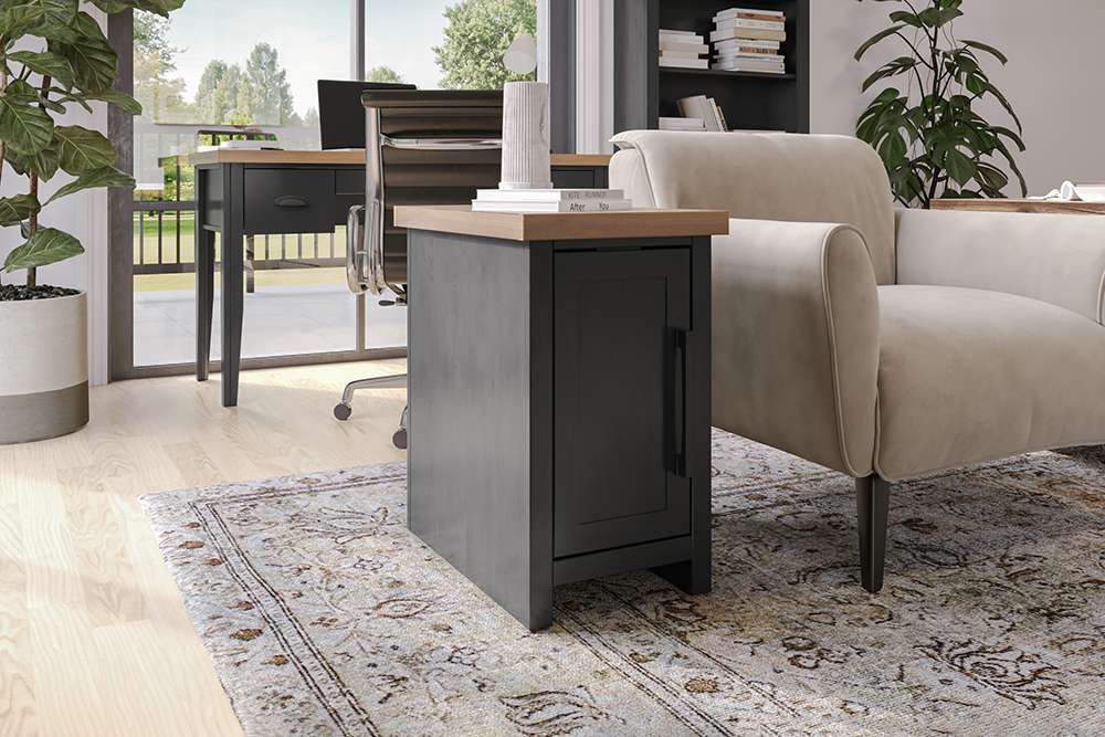 Legends Furniture - Bridgevine Home Essex 14 inch Chairside Table, No Assembly Required, Black and Whiskey Finish - ES4520.SWK veiw 7