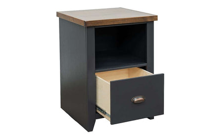 Legends Furniture - Bridgevine Home Essex 22 inch 1-drawer file, No Assembly Required, Black and Whiskey Finish - ES6805.SWK veiw 3