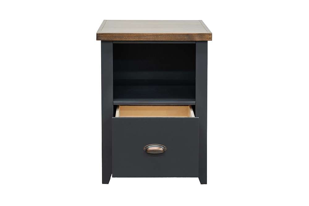 Legends Furniture - Bridgevine Home Essex 22 inch 1-drawer file, No Assembly Required, Black and Whiskey Finish - ES6805.SWK veiw 4