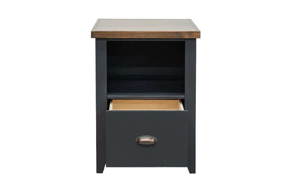Legends Furniture - Bridgevine Home Essex 22 inch 1-drawer file, No Assembly Required, Black and Whiskey Finish - ES6805.SWK veiw 4