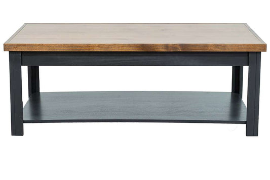 Legends Furniture - Bridgevine Home Essex 48 inch Coffee Table, No Assembly Required, Black and Whiskey Finish - ES4210.SWK veiw 1