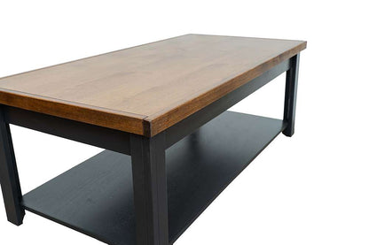 Legends Furniture - Bridgevine Home Essex 48 inch Coffee Table, No Assembly Required, Black and Whiskey Finish - ES4210.SWK veiw 3