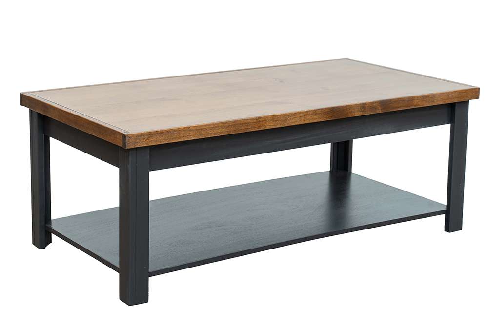 Legends Furniture - Bridgevine Home Essex 48 inch Coffee Table, No Assembly Required, Black and Whiskey Finish - ES4210.SWK veiw 6