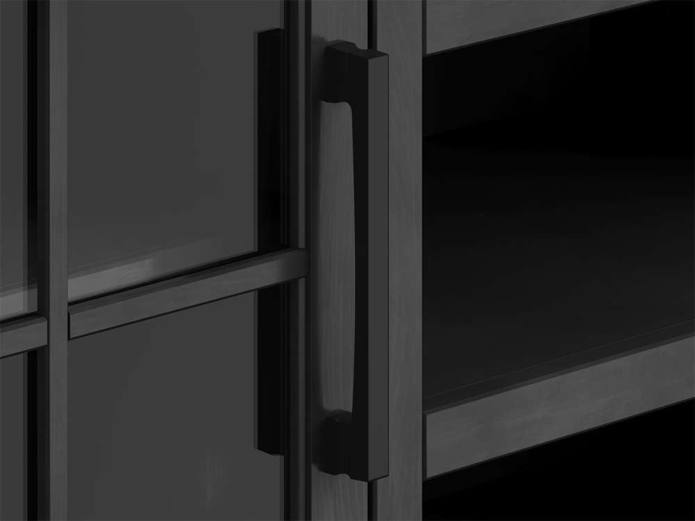 Legends Furniture - Bridgevine Home Essex 67 inch TV Stand Console for TVs up to 80 inches, No Assembly Required, Black and Whiskey Finish - ES1210.SWK veiw 6