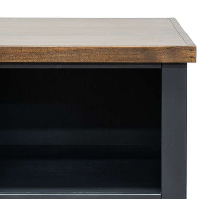 Legends Furniture - Bridgevine Home Essex 72 inch high 5-shelf Bookcase, No Assembly Required, Black and Whiskey Finish - ES6672.SWK veiw 4