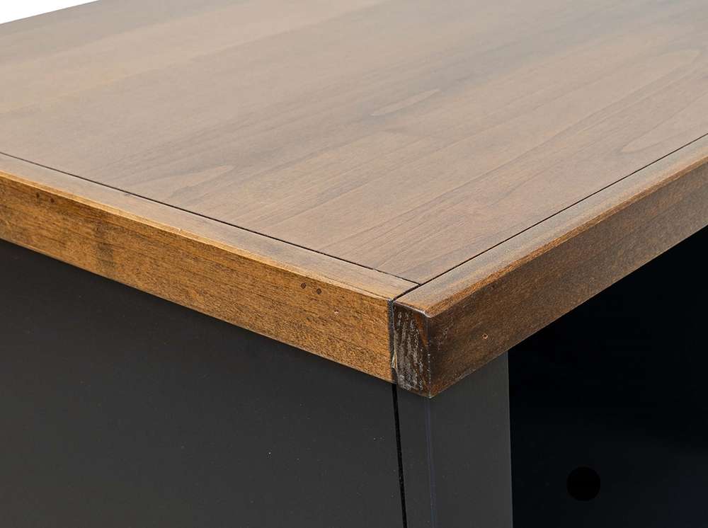 Legends Furniture - Bridgevine Home Essex 72 inch high 5-shelf Bookcase, No Assembly Required, Black and Whiskey Finish - ES6672.SWK veiw 5